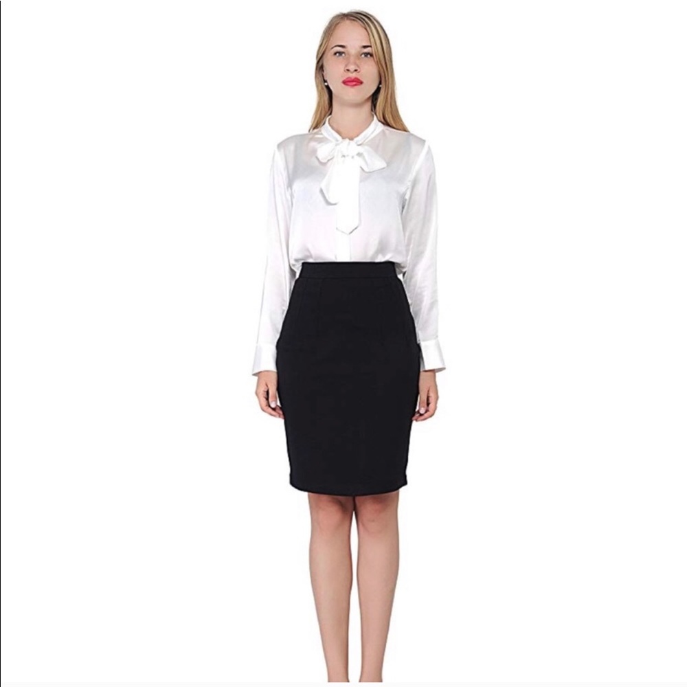 Briggs New York Slimming Black Pencil Skirt 12